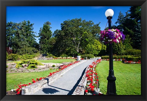 Framed Gardens at Governor&#39;s House Victoria, British Columbia, Canada Print