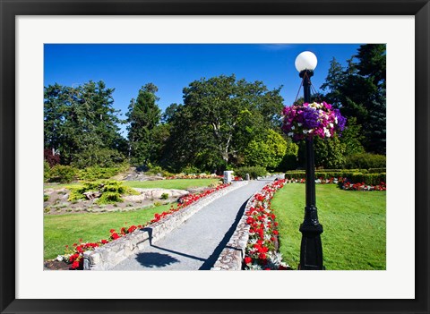 Framed Gardens at Governor&#39;s House Victoria, British Columbia, Canada Print