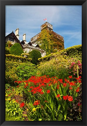 Framed Summer in Hately Gardens, Victoria, British Columbia Print