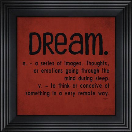 Framed Definitions-Dream II Print