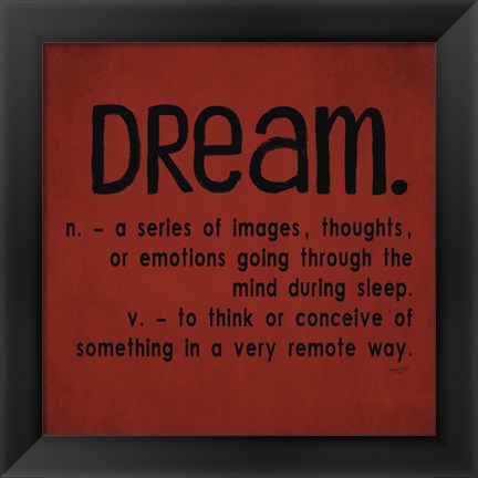 Framed Definitions-Dream II Print