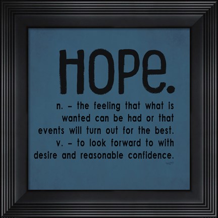 Framed Definitions-Hope III Print