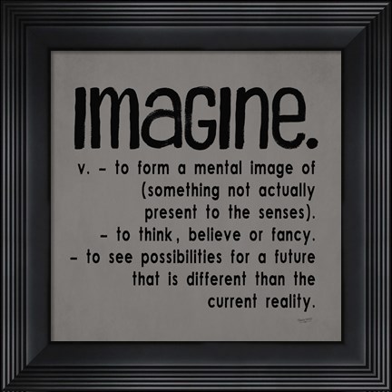 Framed Definitions-Imagine IV Print