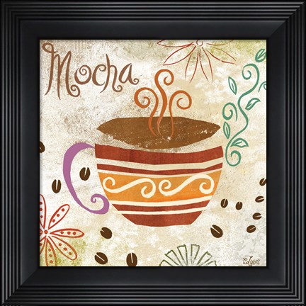 Framed Colorful Coffee I Print