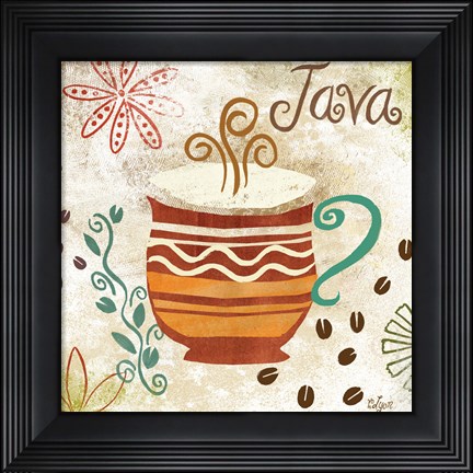 Framed Colorful Coffee II Print