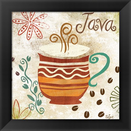 Framed Colorful Coffee II Print