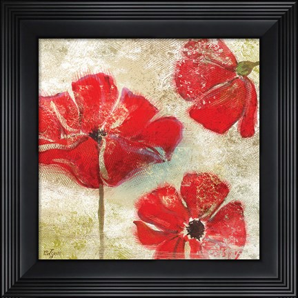 Framed Poppy Passion I Print