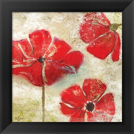 Framed Poppy Passion I Print