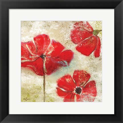 Framed Poppy Passion I Print