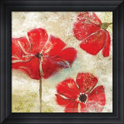 Framed Poppy Passion I Print