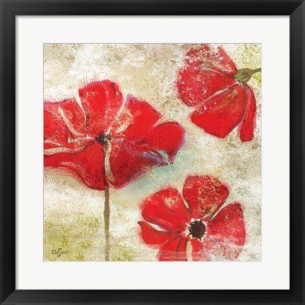Framed Poppy Passion I Print