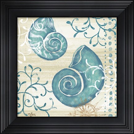 Framed Tranquil Shell II Print