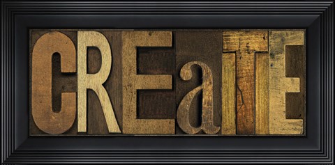 Framed Printers Block Sentiment Panel II - Create Print
