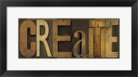 Framed Printers Block Sentiment Panel II - Create Print