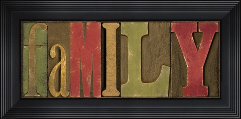Framed Printers Block Sentiment Spice I - Family Print