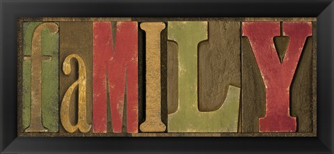 Framed Printers Block Sentiment Spice I - Family Print