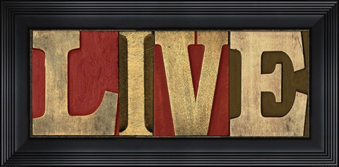 Framed Printers Block Sentiment Spice III - Live Print