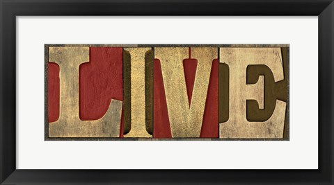 Framed Printers Block Sentiment Spice III - Live Print