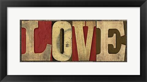 Framed Printers Block Sentiment Spice V - Love Print