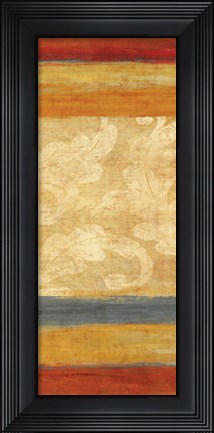 Framed Tapestry Stripe Panel I Print