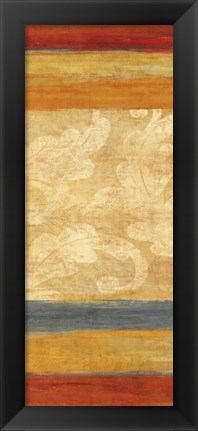 Framed Tapestry Stripe Panel I Print