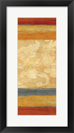 Framed Tapestry Stripe Panel I Print