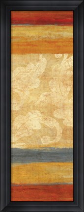 Framed Tapestry Stripe Panel I Print