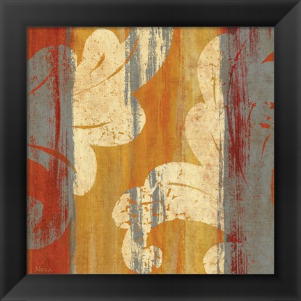 Framed Tapestry Stripe Square II Print