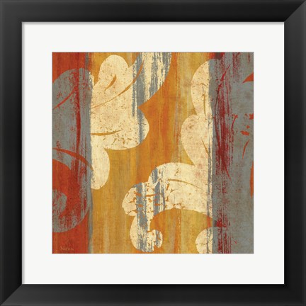 Framed Tapestry Stripe Square II Print