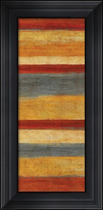 Framed Abstract Stripe Panels I Print