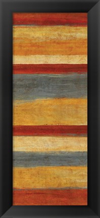 Framed Abstract Stripe Panels I Print