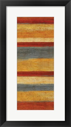 Framed Abstract Stripe Panels I Print