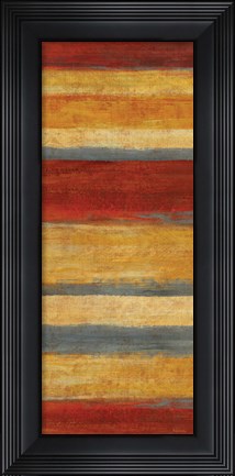 Framed Abstract Stripe Panels II Print