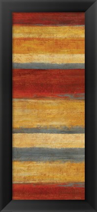 Framed Abstract Stripe Panels II Print