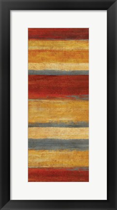 Framed Abstract Stripe Panels II Print