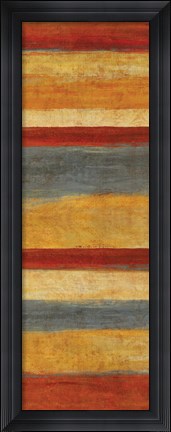 Framed Abstract Stripe Panels I Print