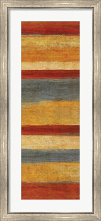 Framed Abstract Stripe Panels I Print