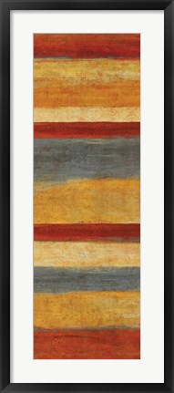 Framed Abstract Stripe Panels I Print