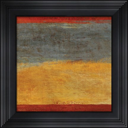 Framed Abstract Stripe Square I Print