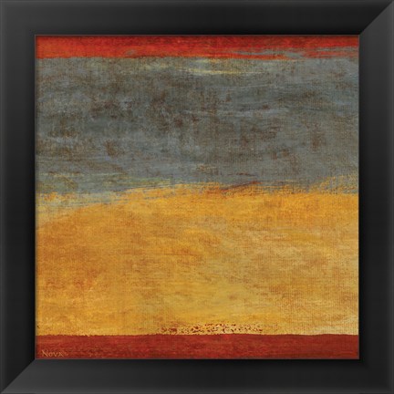 Framed Abstract Stripe Square I Print