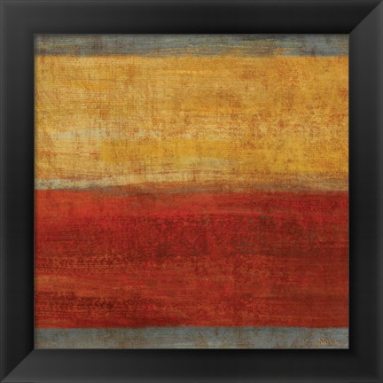 Framed Abstract Stripe Square II Print