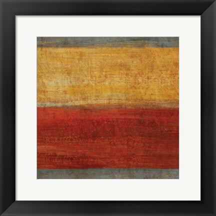 Framed Abstract Stripe Square II Print