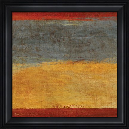 Framed Abstract Stripe Square I Print