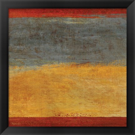 Framed Abstract Stripe Square I Print