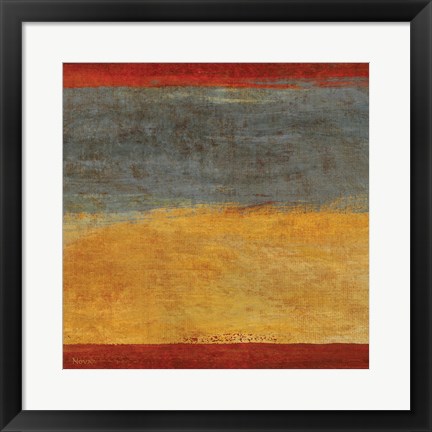 Framed Abstract Stripe Square I Print