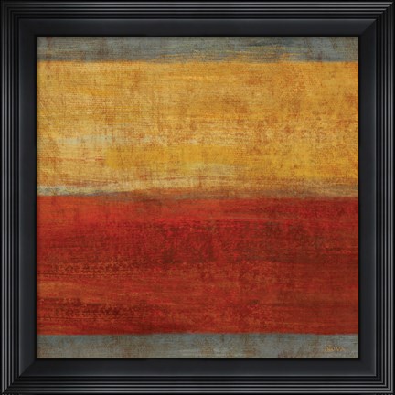 Framed Abstract Stripe Square II Print