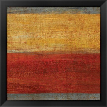 Framed Abstract Stripe Square II Print