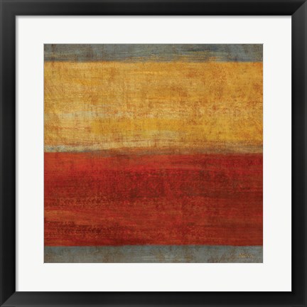 Framed Abstract Stripe Square II Print