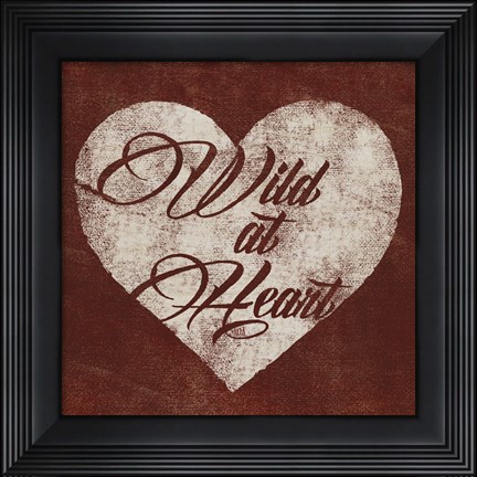Framed Graffiti Heart I Print