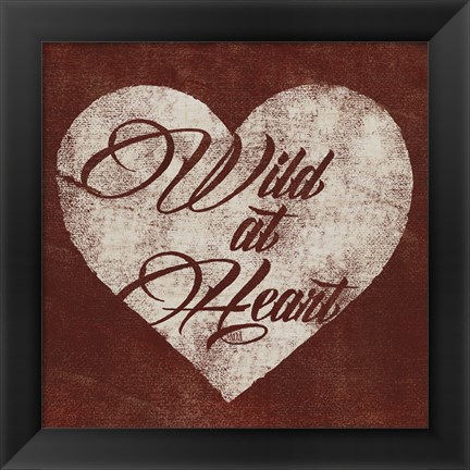 Framed Graffiti Heart I Print